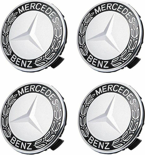 Τάπες Κέντρου Ζάντας Mercedes Benz με Εσωτερική Διάμετρο 75mm 4τμχ