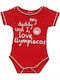 olympiakos Baby Underwear Bodysuit Set Short-Sleeved Red