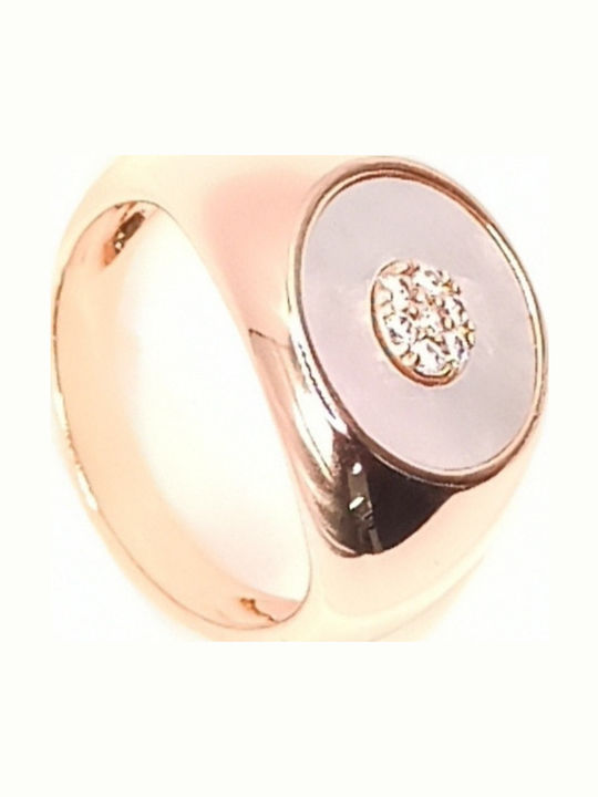 Oxette Ring with Zircon Gold Plated