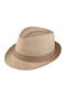 A&K Kids' Hat Fedora Straw Beige