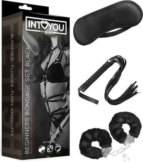 IntoYou BDSM Line Beginners Bondage Set 3 Pieces BDSM Kit in Black Color 3pcs