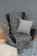 Palamaiki Villa Three-Seater Sofa Throw Chenille 180x300cm Black