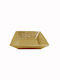 Art et Lumiere Decorative Platter Square Ceramics Χρυσή 1pcs 29.5x29.5x6εκ.
