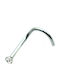 Poco Loco Nose Piercing Earring in Silver Steel