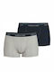 Ανδρικά Μποξεράκια Blue Oxford / Grey 2Pack