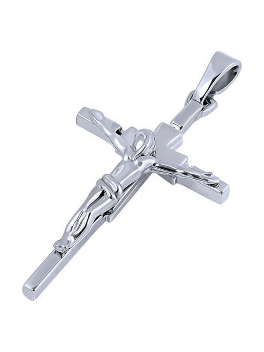 JewelStories Men's Cross with the Crucified from Silver