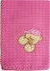 Dimcol Baby Blanket Nursery Swaddling Blanket Bear Waffle Fuchsia 100x160cm