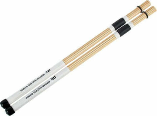 Meinl Bamboo Hot Rods Stick & Brush σε Λευκό Χρώμα Rebound Multi-Rod