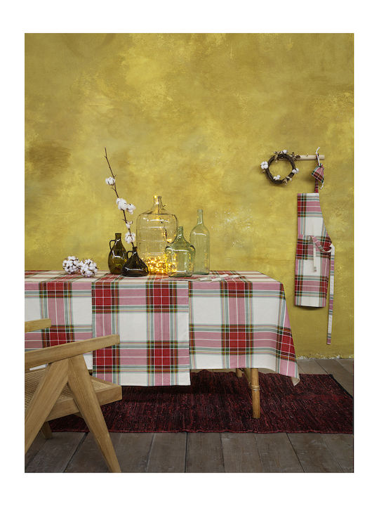 Nima Lareira Cotton Tablecloth Runner Red 48x150cm