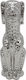 Art et Lumiere Decorative Dog made of Ceramic in Silver 16.5x11.5x29.5cm 1pcs