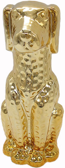 Art et Lumiere Decorative Dog made of Ceramic in Gold 12x9x24.5cm 1pcs