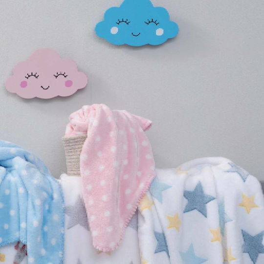 Palamaiki Blanket Nursery Swaddling Blankets Polka dot Fleece Pink 75x100cm