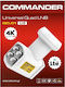Commander QD-01 LNB Quad 4 Outputs With Low Noise Limit 0.1dB