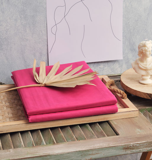 Cokitex Power Nap Σετ Σεντόνια Υπέρδιπλα 220x240εκ. Fuschia (4τμχ)
