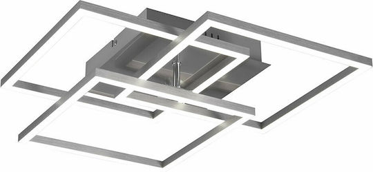 Trio Lighting Mobile Πλαφονιέρα Οροφής 39εκ. Ασημί με Ενσωματωμένο LED και Τηλεχειριστήριο