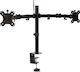 Kensington SmartFit Ergo Stand Desk Mounted for 2 Monitors up to 32" with Arm