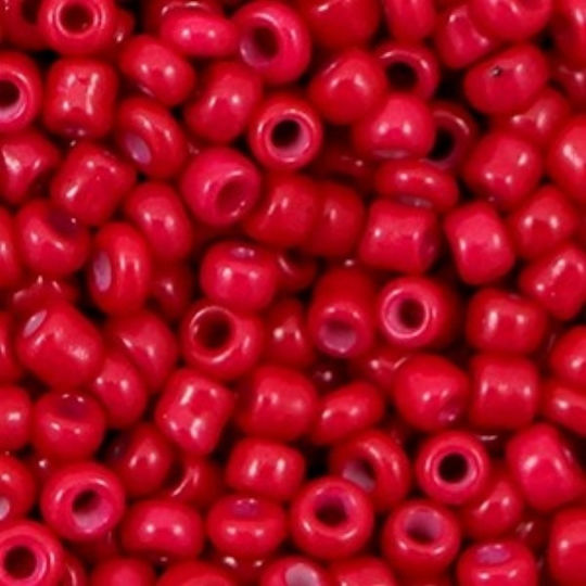 Craft Beads Red 120pcs Seed Beads 6/0 4mm 10gr