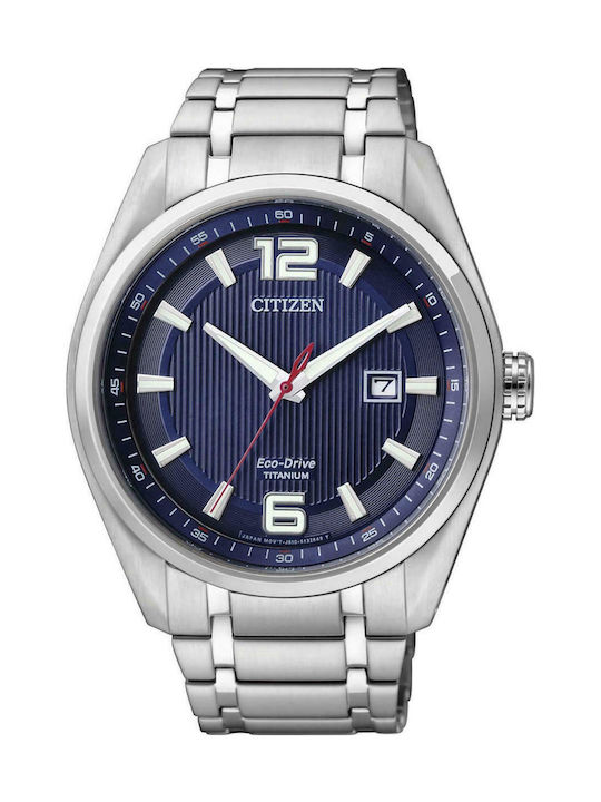 Citizen Ρολόι Χρονογράφος Eco - Drive με Μεταλλικό Μπρασελέ σε Ασημί χρώμα