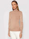 Guess Women's Long Sleeve Sweater Turtleneck Beige