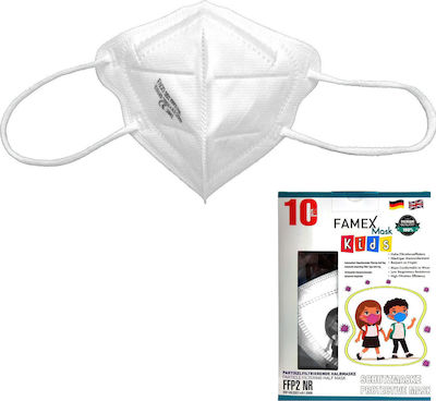 Famex Disposable Protective Mask FFP2 NR Kids White 50pcs