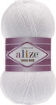 Alize Νήμα Πλεξίματος Βαμβακερό Cotton Gold 55 Λευκό