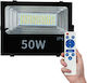 Spot Light Αδιάβροχος Слънчев LED Προβολέας 50W Студено бяло 6000К με Τηλεχειριστήριο IP65