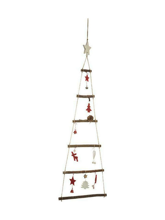 Hängendes Ornament Baum Hölzern Rot 30x30cm