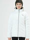 Basehit Women's Long Puffer Jacket for Winter with Hood White