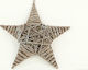 Atmosphera Wood Christmas Decorative Pendant Star 31x40cm Beige