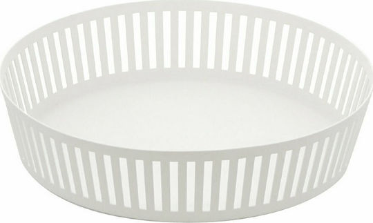 Yamazaki Striped Плодова кошница Метал Бял 25x25x5бр