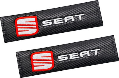 Μαξιλαράκια Ζώνης Αυτοκινήτου Carbon Seat Μαύρα 2τμχ