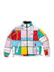 Reversible Women's Short Puffer Jacket Double Sided for Winter Black/Pink/Light Blue