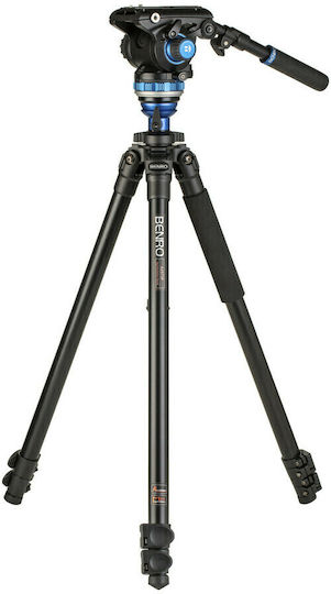 Benro Video Tripod A2573F with S6Pro Fluid Video Head Made of Aluminum and Load Capacity 6kg up to 178.5cm