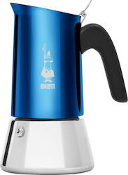 Bialetti Venus 0007272 Espresso-Kanne 2 Cups Edelstahl Blau