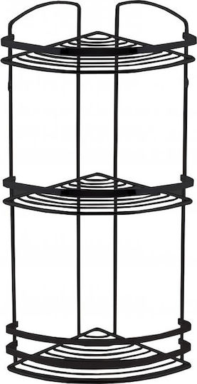 Tekno-Tel 455.BK083/BL Ъглов Стенен Рафт за баня Inox с 3 рафта 27x19x50см Черна Tekno-Tel 455.BK083/BL Ъглов Стенен Рафт за баня Inox с 3 рафта 27x19x50см Черна
