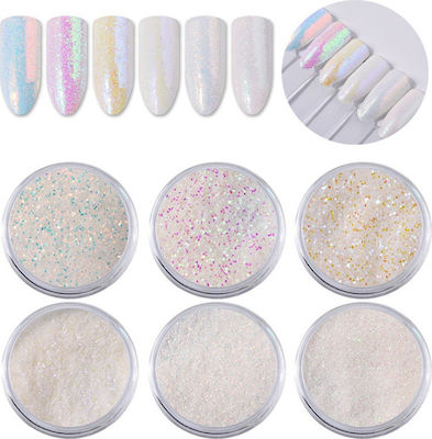 Aurora Mermaid Decorating Powder for Nails in Various Colors