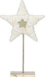 Atmosphera Fabric Christmas Decorative Desktop Star 30cm White