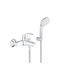 Grohe Eurosmart Mixing Bathtub Shower Faucet Complete Set Silver