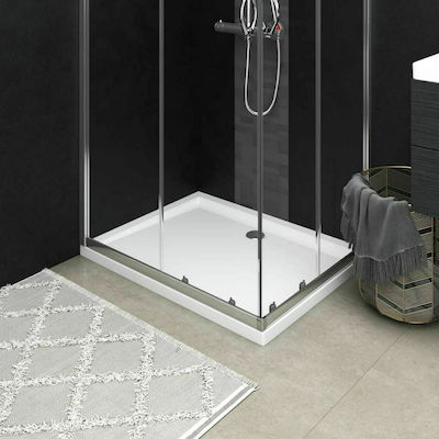 vidaXL Rectangular Acrylic Shower White 70x90x4cm