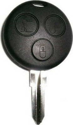 Κέλυφος Κλειδιού Αυτοκινήτου Smart με 3 Κουμπιά και Λάμα