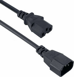 IEC C13 - IEC C14 Cable 1.5m Μαύρο 18085