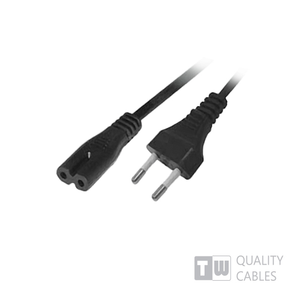 Euro - IEC C7 Cable 1.5m Μαύρο | Skroutz.gr