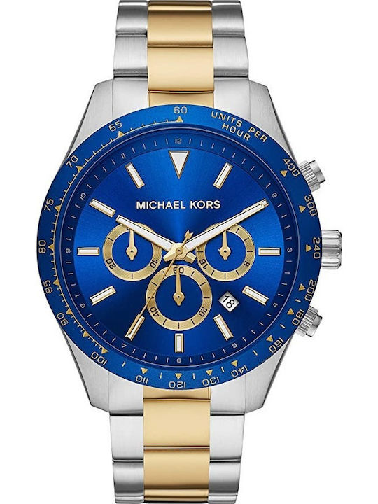Michael Kors Layton Men's Watch 45mm Chronograph Battery with Metal Bracelet
