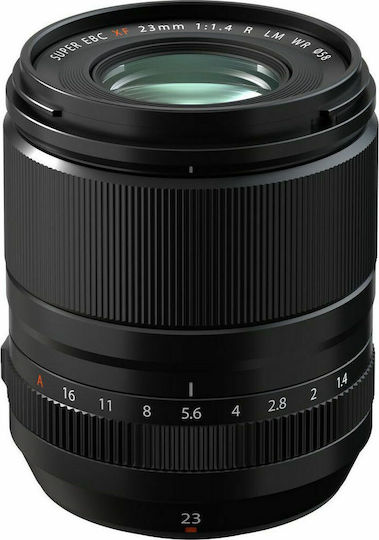 Fujifilm Crop Φωτογραφικός Φακός XF 23mm f/1.4 R LM WR Wide Angle για Fujifilm X Mount Μαύρος