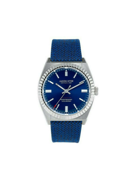 Jason Hyde Watch Battery with Blue Fabric Strap