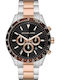 Michael Kors Layton Herrenuhr 45mm Chronograph Batterie mit Metallarmband