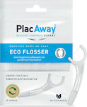 PlacAway Eco Flosser Ață Dentară firului dentar Mentă și Mâner în culoarea Alb 30buc