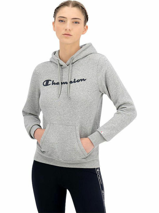 Champion Γυναικείο Φούτερ με Κουκούλα Γκρι
