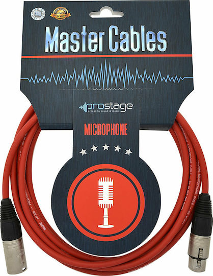 Prostage Cablu XLR de sex masculin - XLR de sex feminin Roșu 20m MB-20 RED