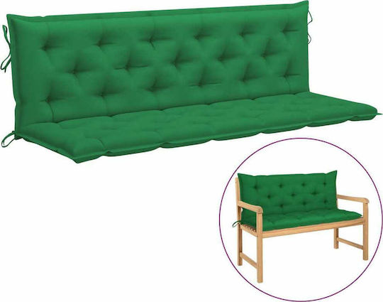 vidaXL Garden Chair Cushion with Backrest Green 180x50cm